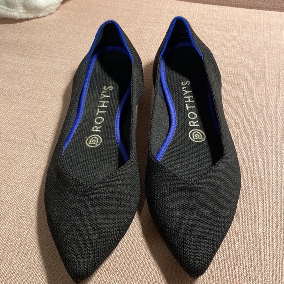 Rothy’s The Point Flats Size 8 Black - Picture 3 of 7